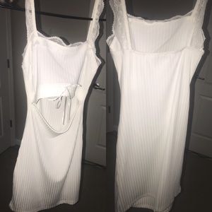 white mini fitted dress